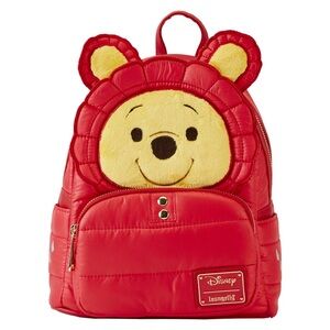 Disney Winnie the Pooh Rainy Day Puffer Jacket Cosplay Mini Backpack NWT